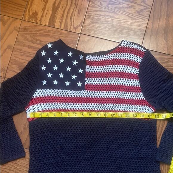 Norton size PM Navy and Red American Flag Sweater..B/7 - Picture 3 of 8